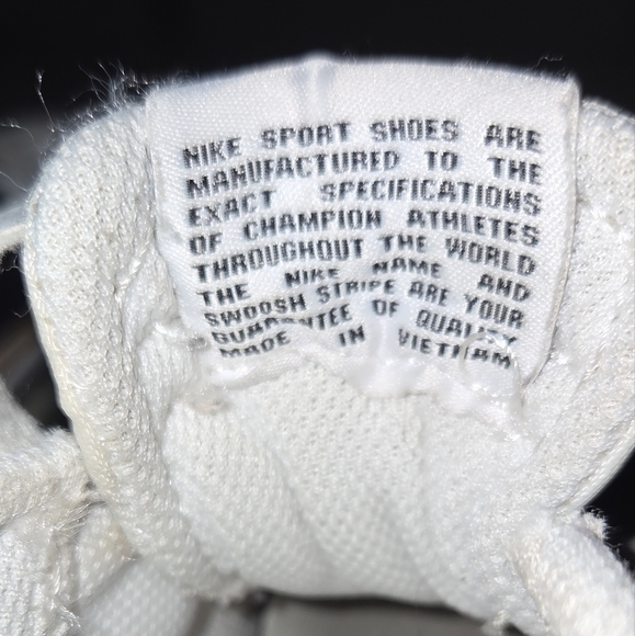 Nike Kids White and Black Sneakers with Tan Accents - Picture 2 of 3